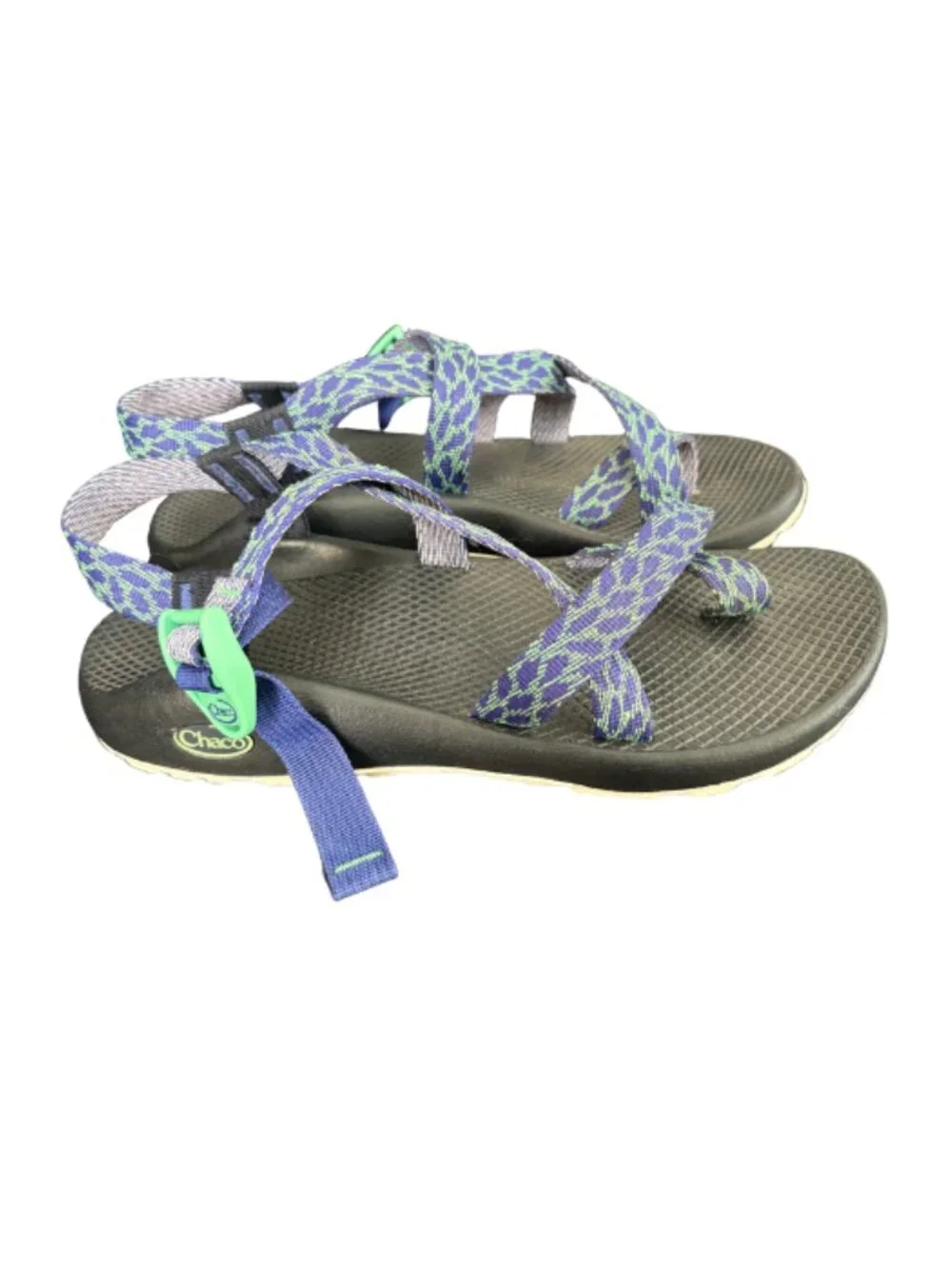 Chaco Women's Z/2 Classic Sandals Size 11 Royal Blue Green - Picture 2 of 8